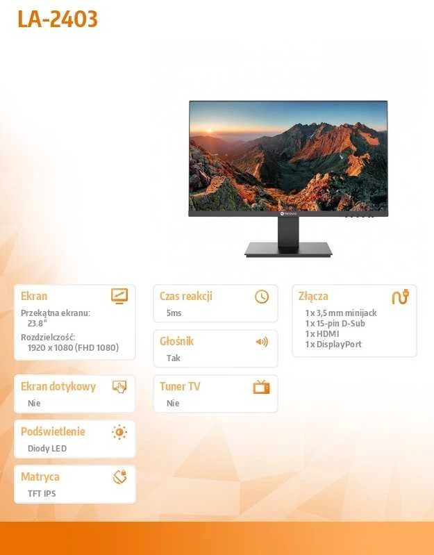 Monitorius Neovo LA-2403 24IN 1920X1080 FHD