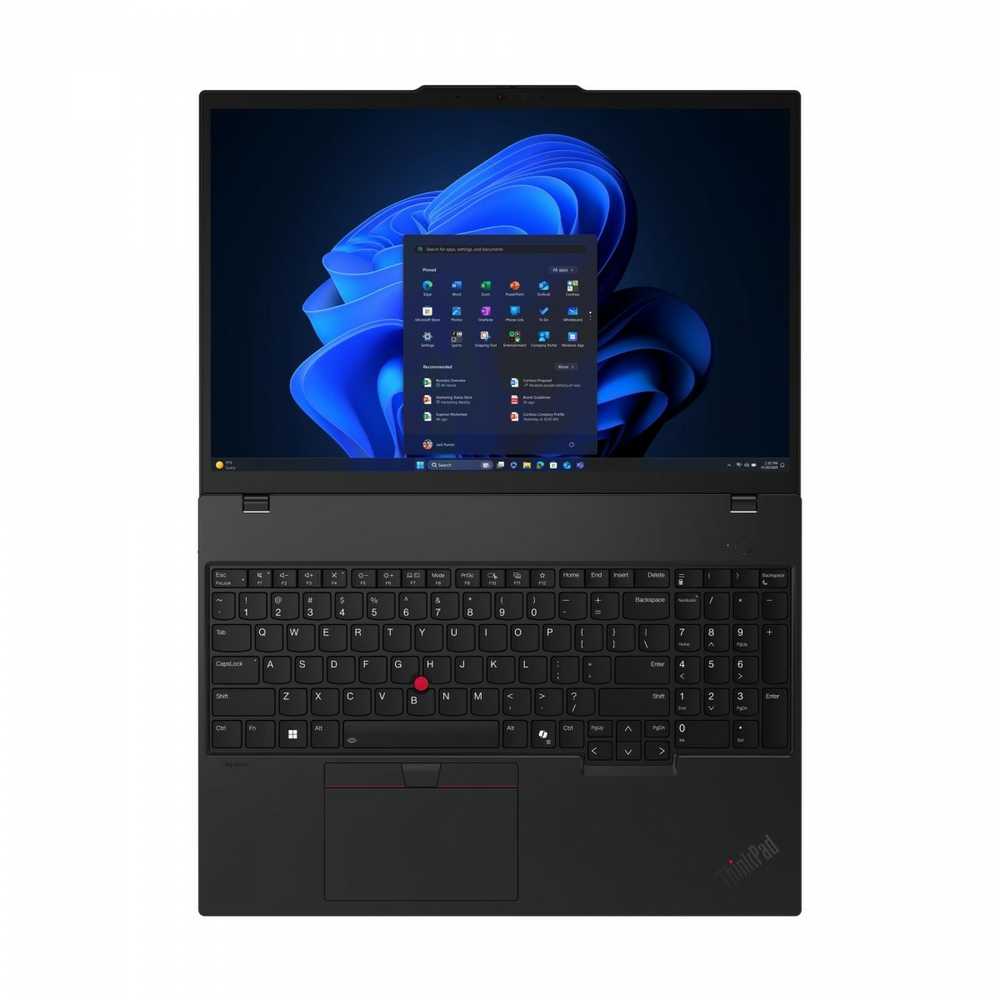 Lenovo ThinkPad T16 Gen 4 (Intel) Intel Core Ultra 7 255U Nešiojamas kompiuteris 40.6 cm (16") WUXGA 16 GB DDR5-SDRAM 512 GB SSD Wi-Fi 6E (802.11ax) Windows 11 Pro English Juodas