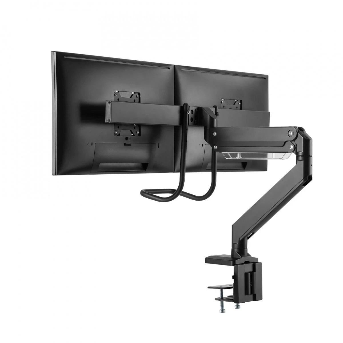 Laikiklis Neomounts NM-D775DX dvigubo monitoriaus rankena, juoda