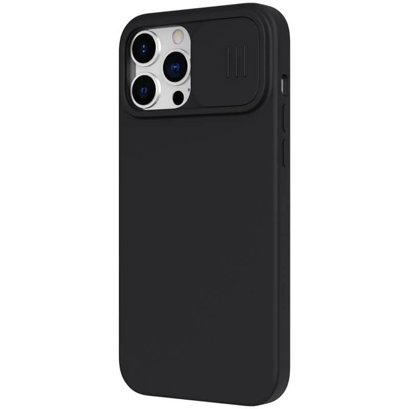Dėklas Nillkin CamShield Silky Silicone Apple iPhone 13 Pro Max juodas