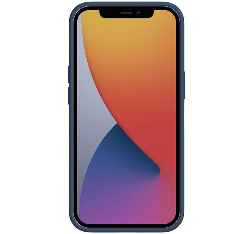 Nillkin Camshield šilkinis silikoninis dėklas su fotoaparato dangteliu, skirtas iPhone 13 Pro Max Mėlyna