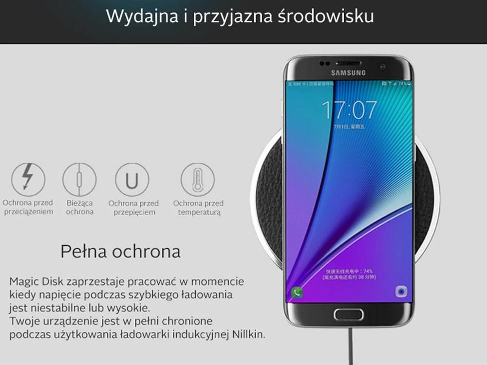 Belaidis įkroviklis Nillkin Magic Disk III (juodas)