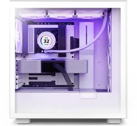 NZXT PC dėklas H7 Flow RGB midi bokštas baltas