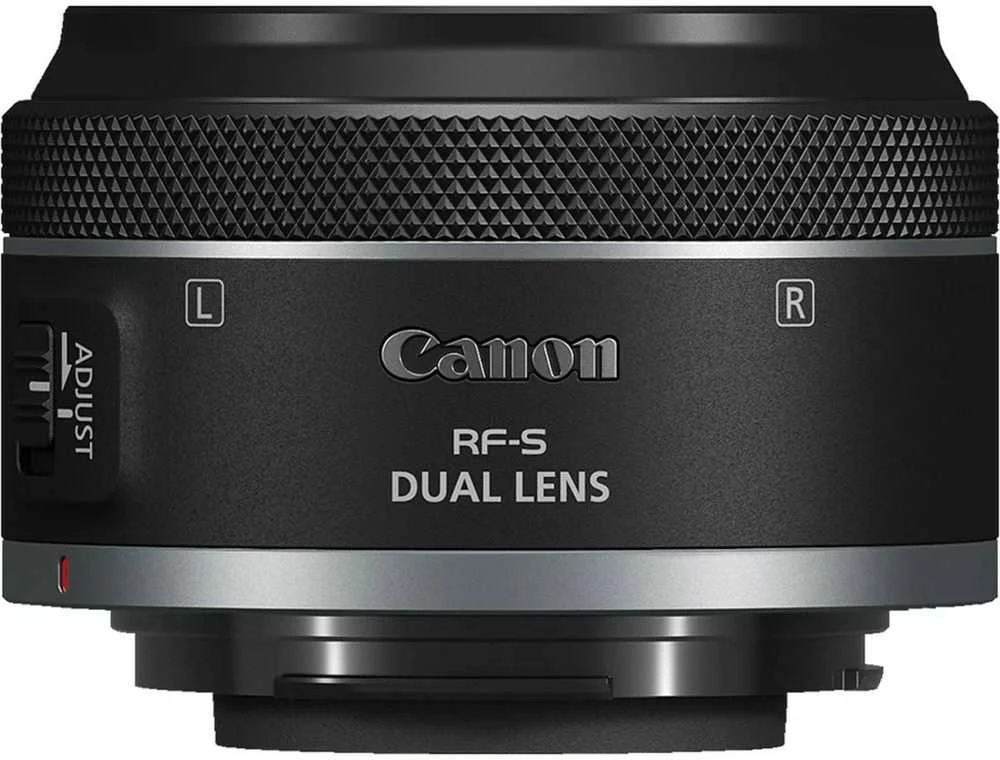 Objektyvas „Canon RF-S 7,8 mm F4 STM Dual“.