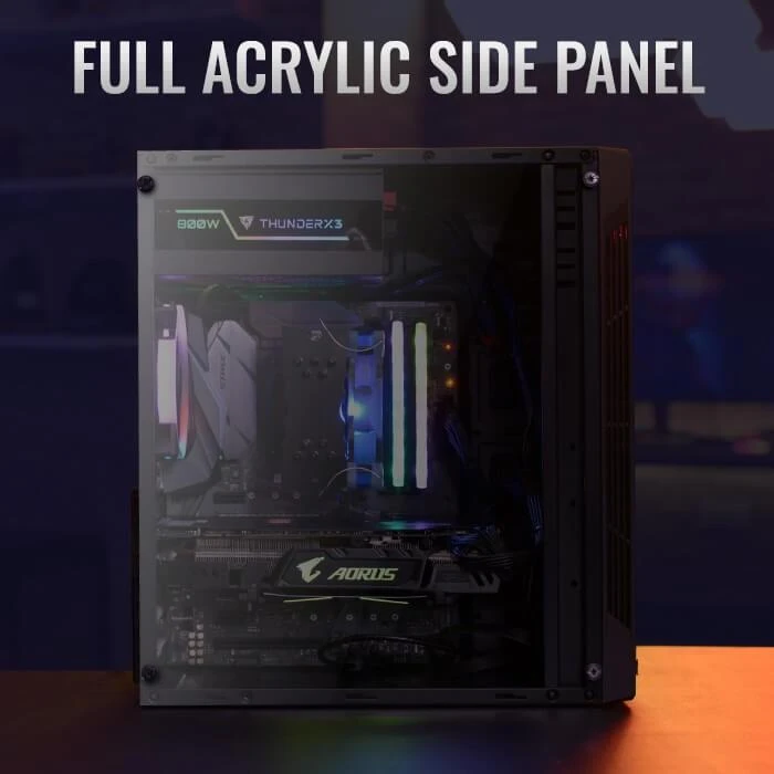 AEROCOOL AEROPGSSPLIT-A-BKRGB kompiuterio dėklas ATX Aerocool SPLIT RGB USB 3.0 - RGB STRIP 1x120mm VENTILIATORIUS