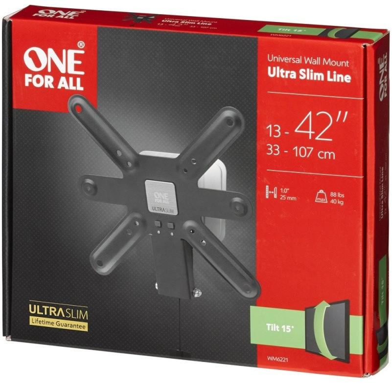 ONE For ALL Wall mount, WM 6221, 1342 ", Tilt, Maximum weight