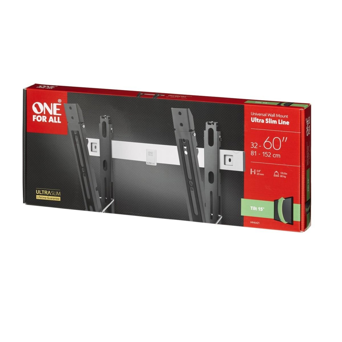 ONE For ALL Wall mount, WM 6421, 3265 ", Tilt, Maximum weight