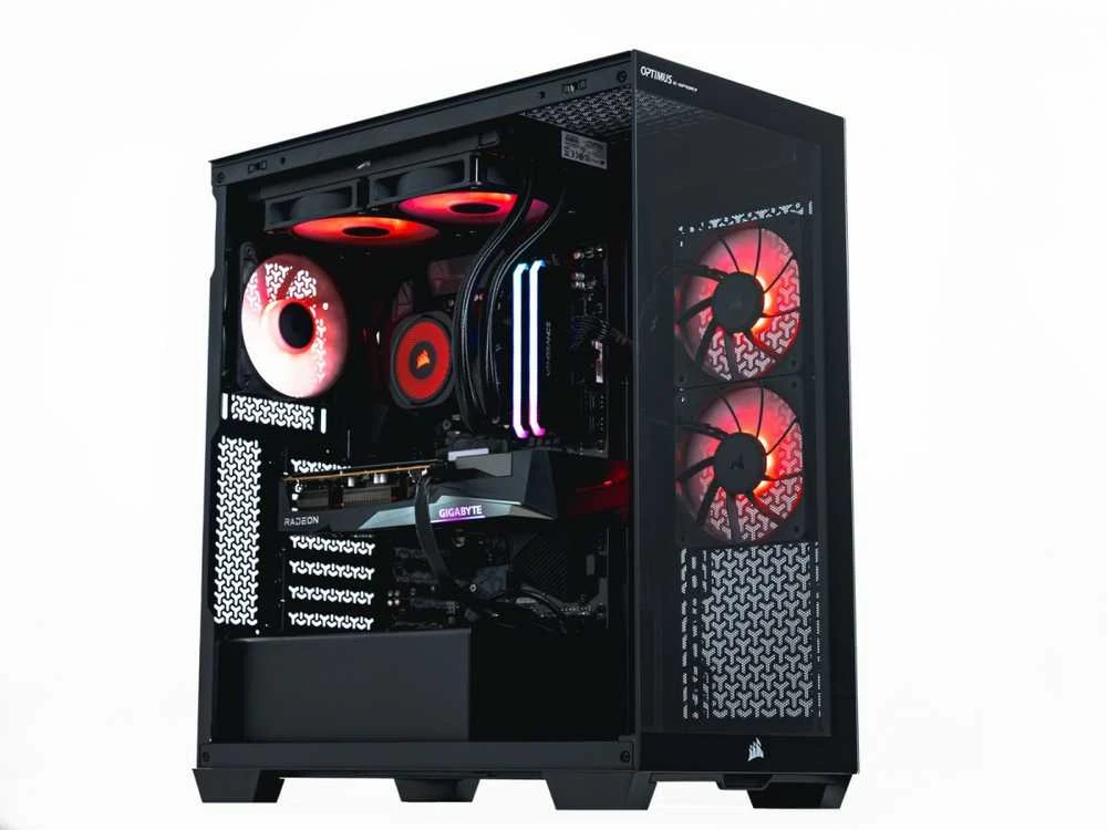 Stacionarus kompiuteris Optimus e-sport kompiuteris gb550t-cr5 ryzen 7 5800x/16gb/1tb/rx 7600 gaming oc 8g/w