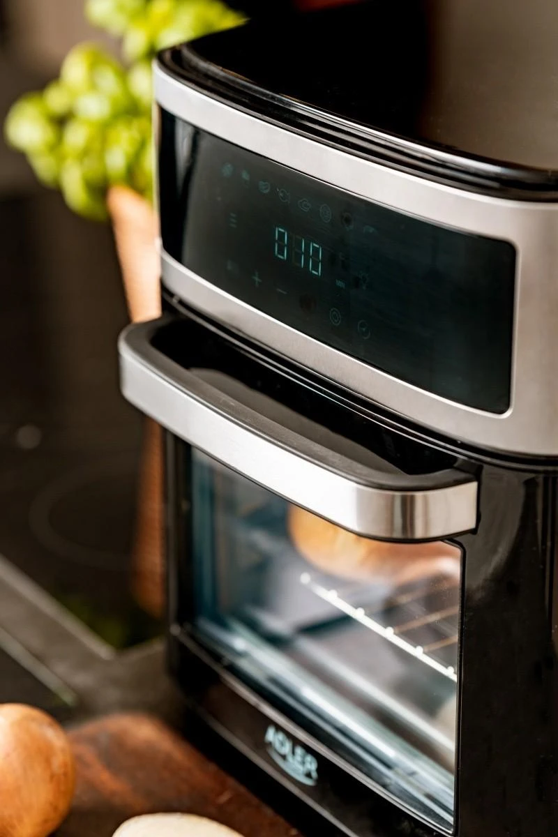 Mikrobangų krosnelė Adler | Airfryer Oven | AD 6309 | Power 1700 W | Capacity 13 L | Nerūdijantis plienas/Juodas