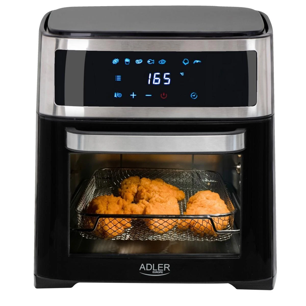 Mikrobangų krosnelė Adler | Airfryer Oven | AD 6309 | Power 1700 W | Capacity 13 L | Nerūdijantis plienas/Juodas
