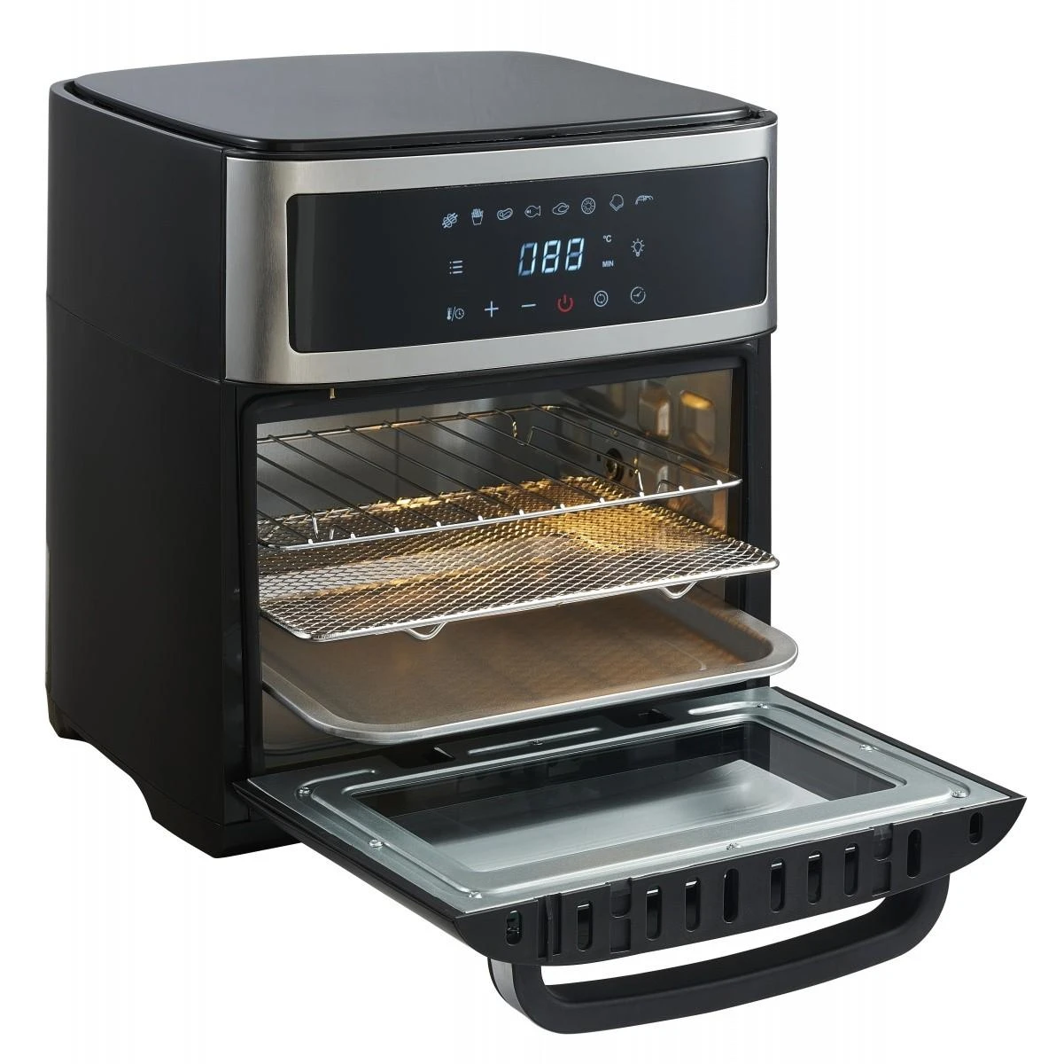 Mikrobangų krosnelė Adler | Airfryer Oven | AD 6309 | Power 1700 W | Capacity 13 L | Nerūdijantis plienas/Juodas