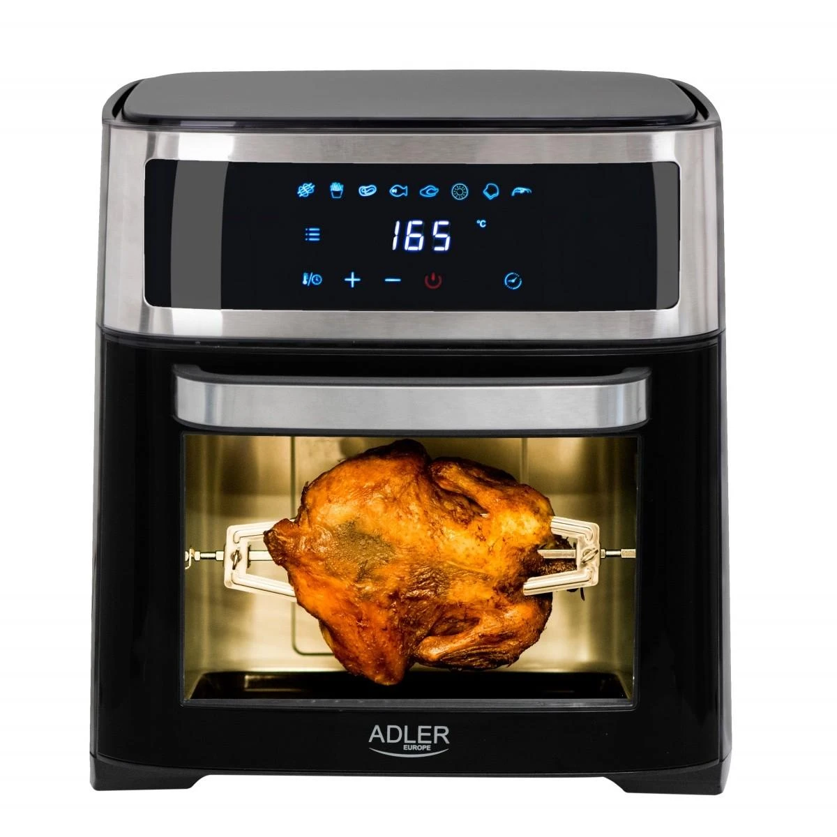 Mikrobangų krosnelė Adler | Airfryer Oven | AD 6309 | Power 1700 W | Capacity 13 L | Nerūdijantis plienas/Juodas