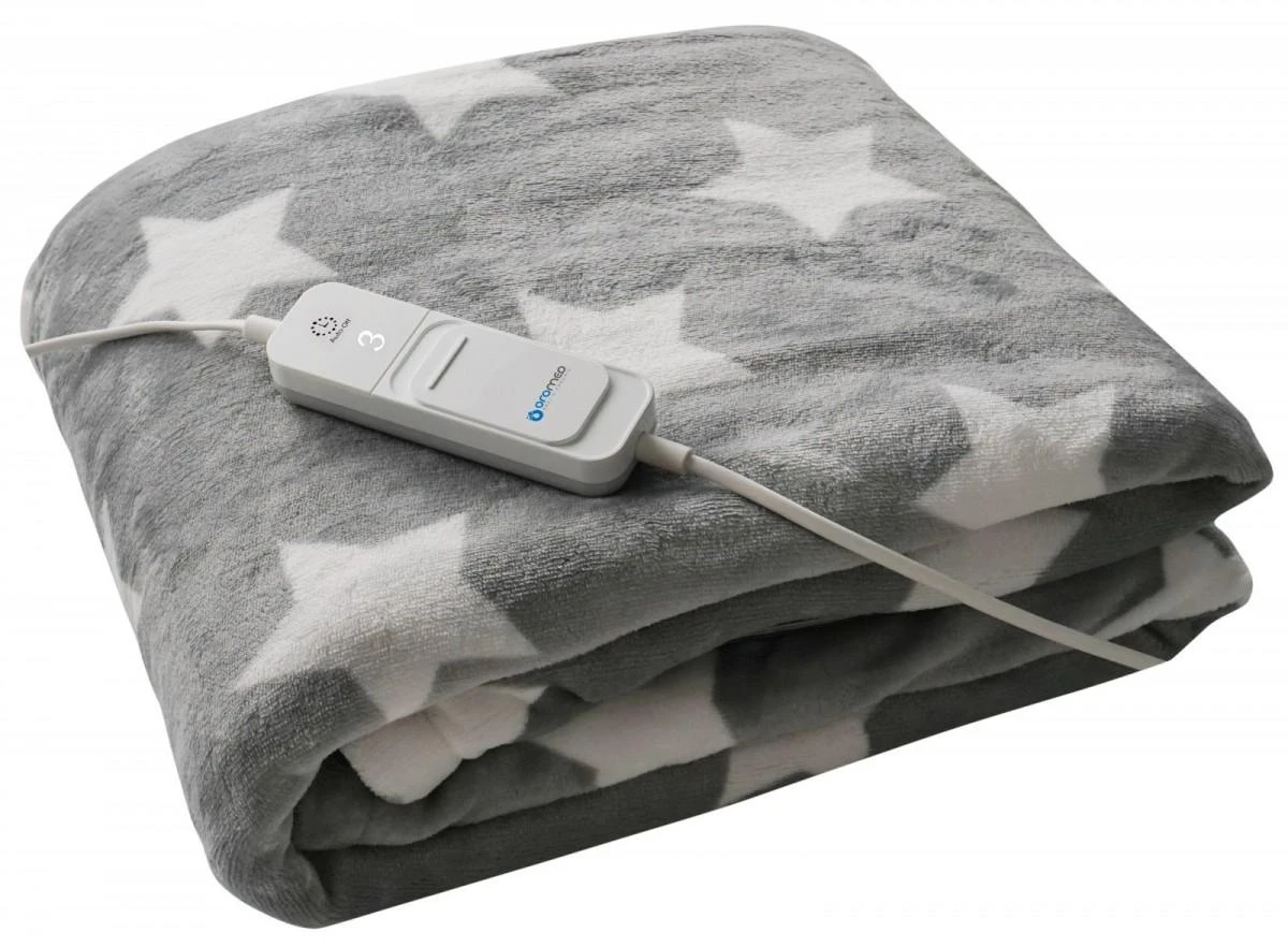 Oro-med Elektrinė Antklodė - OROMED 120 W, 130 x 180 cm Fleece Balta/Pilka