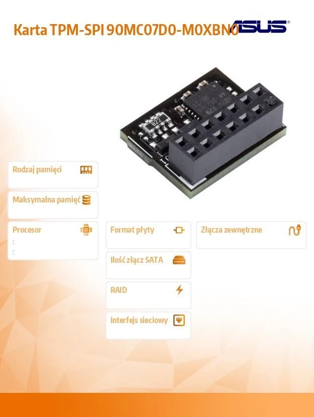 Asus | TPM-SPI – patikimos platformos modulis (TPM) 2.0