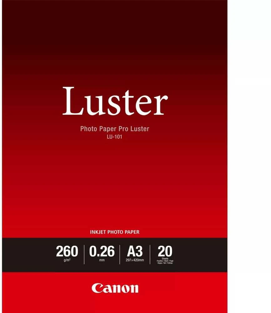 Canon LU-101 Pro Luster, A3, 20 shts fotopopierius Balta „Satin“