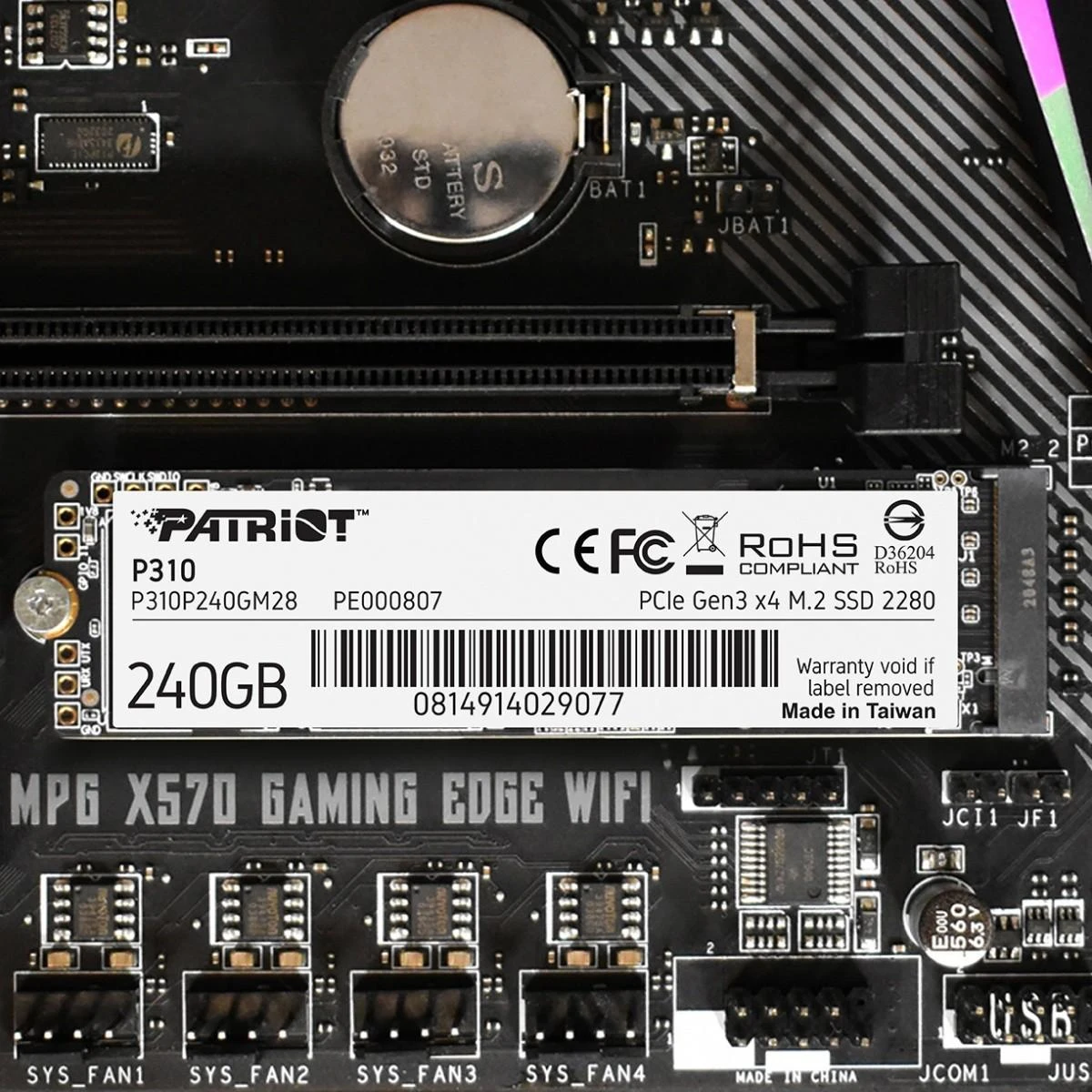 PATRIOT P310 240GB M2 2280 PCIe SSD NVME