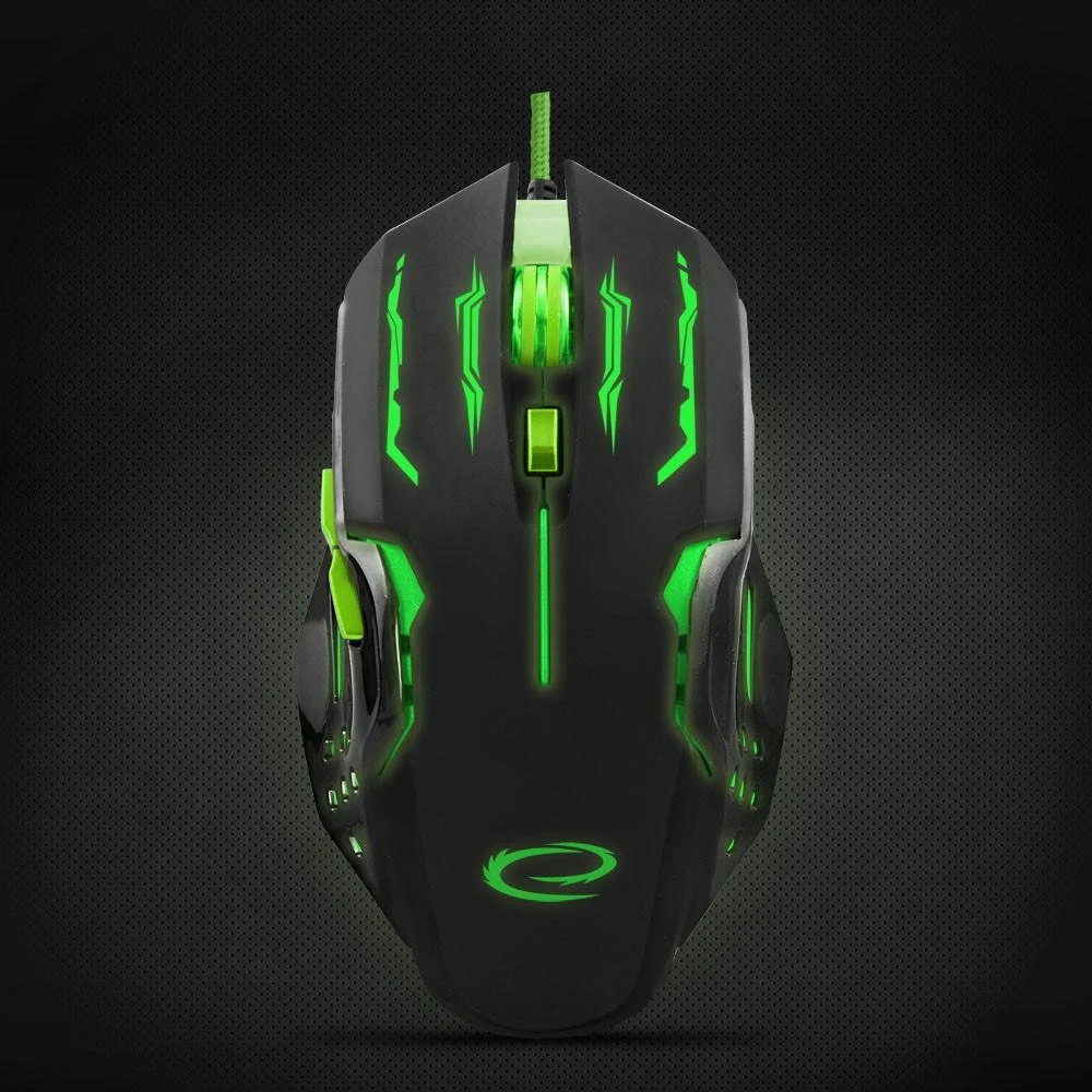 ESPERANZA EGM403G - 5901299925478 ESPERANZA EGM403G MX403 APACHE - su laidu 6D GAMING Optinė pelė USB - Žalias