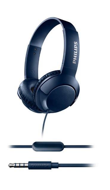 BASS+ Ausinės su mikrofonu Philips SHL3075BL / 00, Mėlynos | Varle.lt