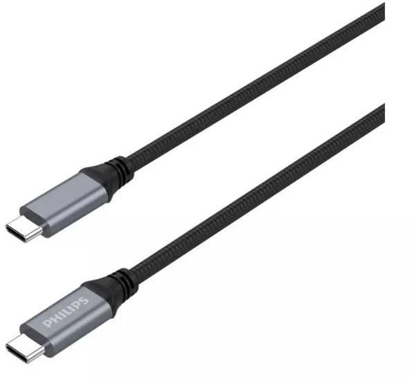 Philips USB-C – USB-C USB kabelis 2 m juodas (DLC5206C / 00)