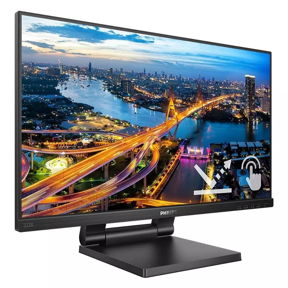 Monitorius MMD-MONITORIAI & EKRANAI PHILIPS 222B1TC/00 21,5 colio 16:9 IPS FHD 60Hz 250cd/m2 D-SUB HDMI DP 1xUSB-B/3x USB 3.2