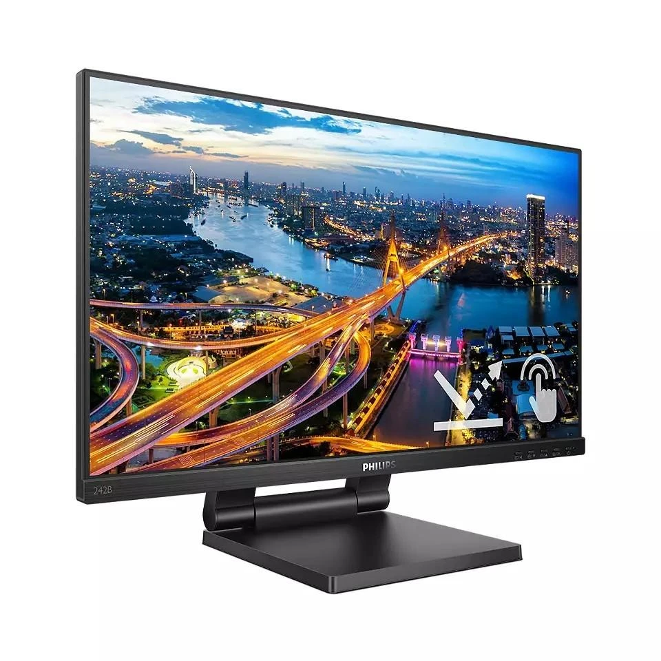 Monitorius „Mmd Monitors“ ekranai „PHILIPS 242B1TC/01“, 23,8 colio, IPS, WLED, 1920 x 1080, „P-Cap In Cell“, lietimui jautrus ekranas, HDMI/Displayport, 3x USB 3.2.