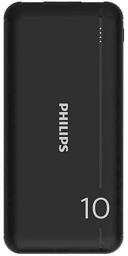 „Philips“ nešiojamoji baterija 10.000 mAh, 2xUSB, 5V, 2.1A, juoda