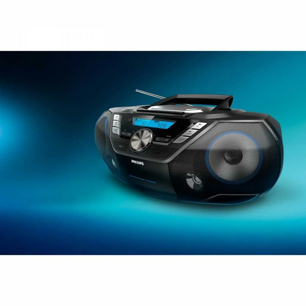 Philips CD Soundmachine AZB798T/12, Bluetooth, CD, MP3-CD, USB, DAB+, FM, kasetė, 12W