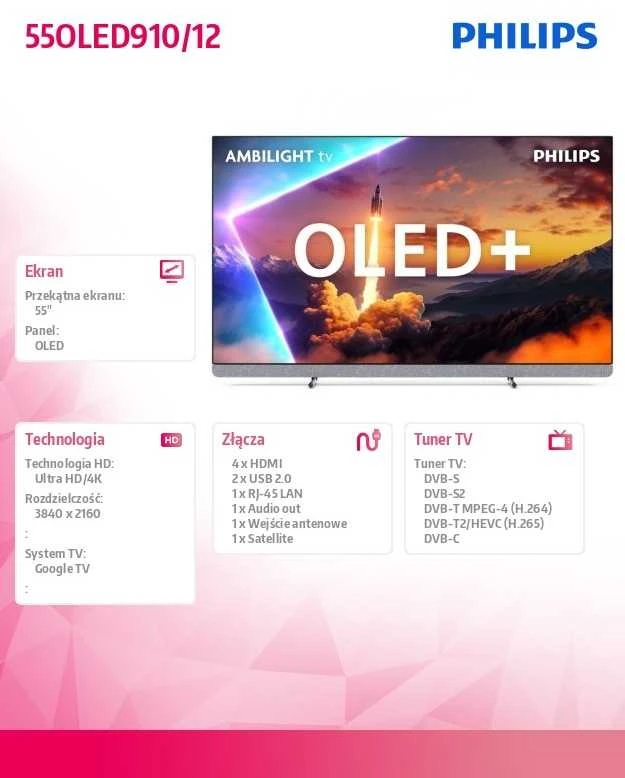 Televizorius PHILIPS OLED 55OLED910/12