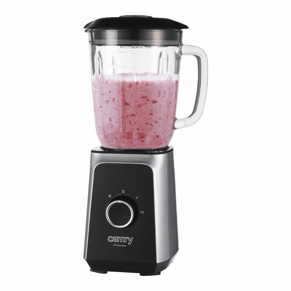 Adler Camry | Maišytuvas | CR 4077 | Tabletop | 500 W | Jar material Glass | Jar capacity 1.5 L | Ice crushing | Juodas/Nerūdijantis plienas