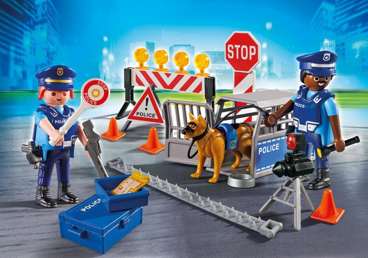 PLAYMOBIL CITY ACTION Policijos patruliai ir kliūčių ruožas, 6924