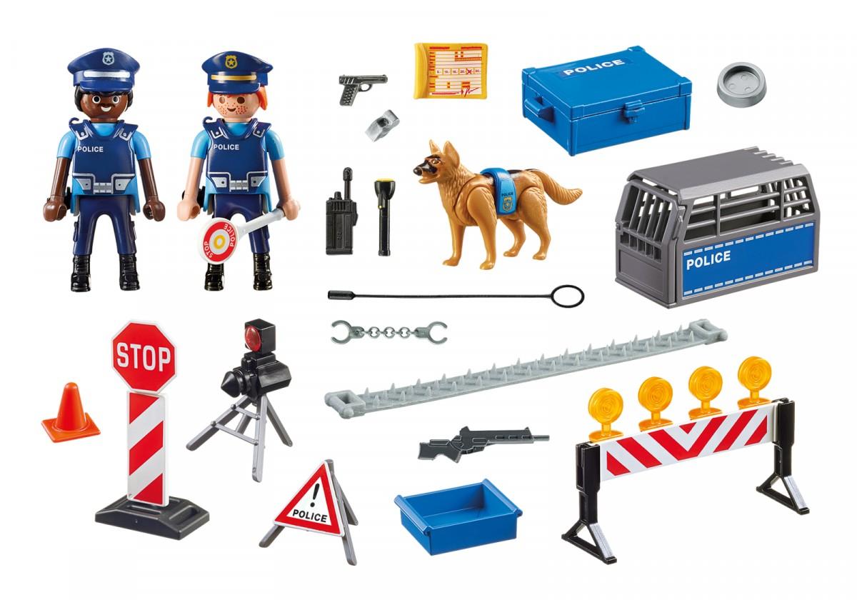PLAYMOBIL CITY ACTION Policijos patruliai ir kliūčių ruožas, 6924