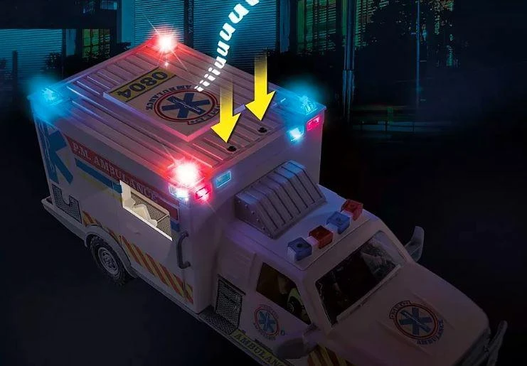 PLAYMOBIL Greitosios pagalbos automobilis su šviesomis ir garsais 70936