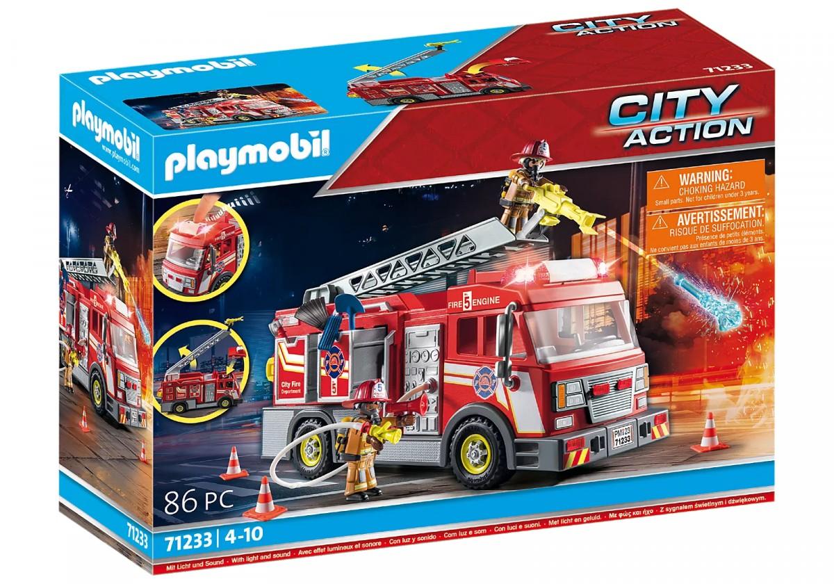 PLAYMOBIL 71233 FIRE TRUCK LIGHTS SOUND ugniagesių žarnų kopėčios