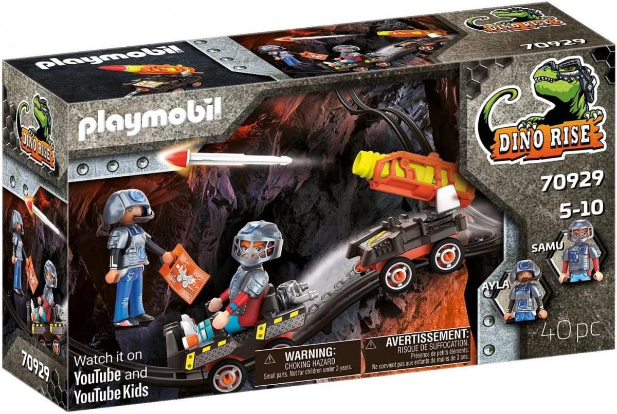 Playmobil Dino Rise 70929 Dino Mine Vežimėlis su rakietą