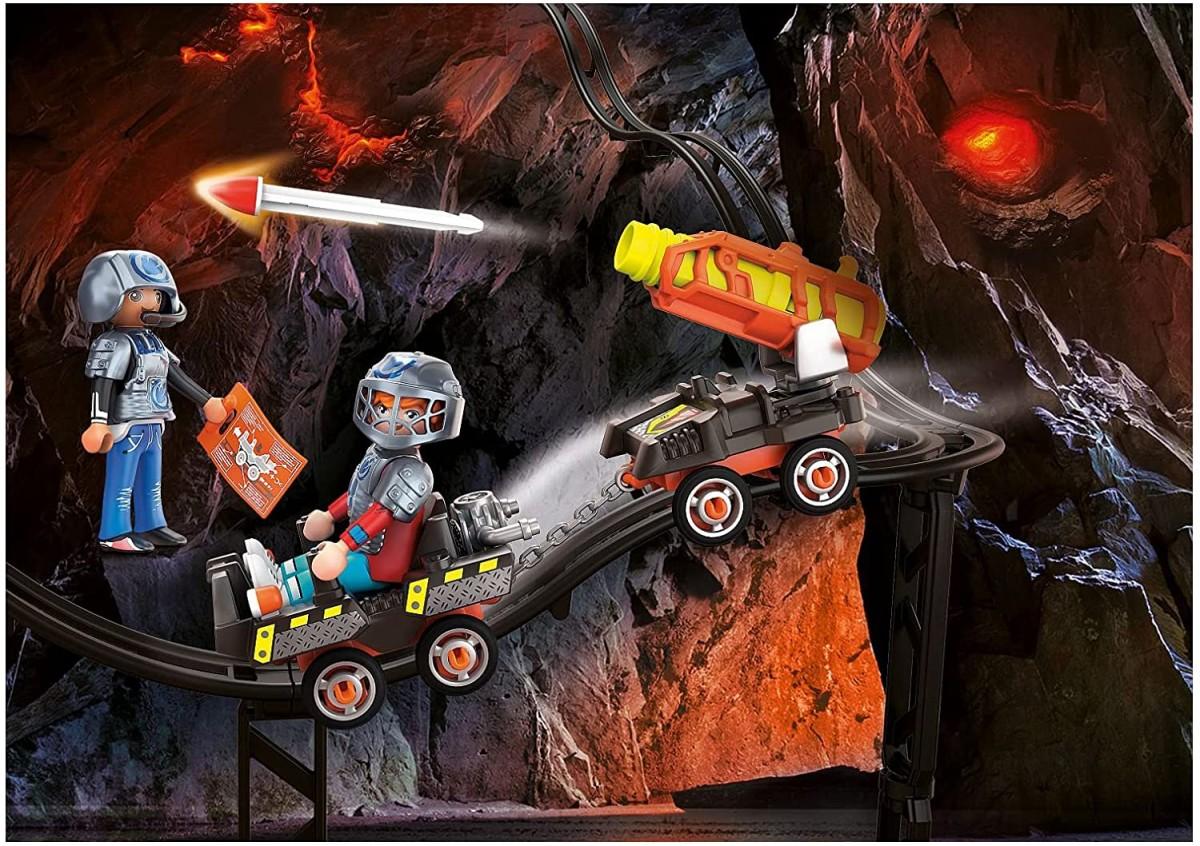 Playmobil Dino Rise 70929 Dino Mine Vežimėlis su rakietą