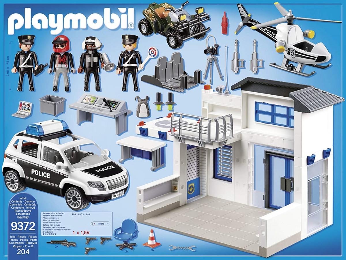 Žaislų Rinkinys - Playmobil 9372 City Action Policijos Nuovada Su Figūrėlėmis Ir Priedais - Marga