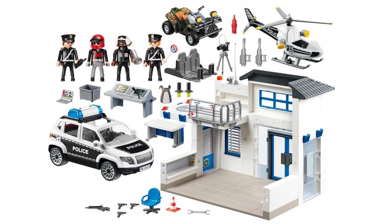 Žaislų Rinkinys - Playmobil 9372 City Action Policijos Nuovada Su Figūrėlėmis Ir Priedais - Marga