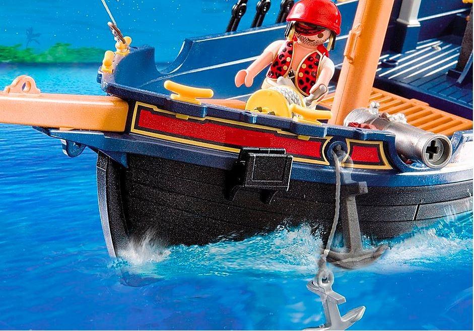 PLAYMOBIL 5810 Piratų valtis su kanonu, plaukia vandenyje, 3 personažai, 84 dalys, Piratai, Nuo 4 metų
