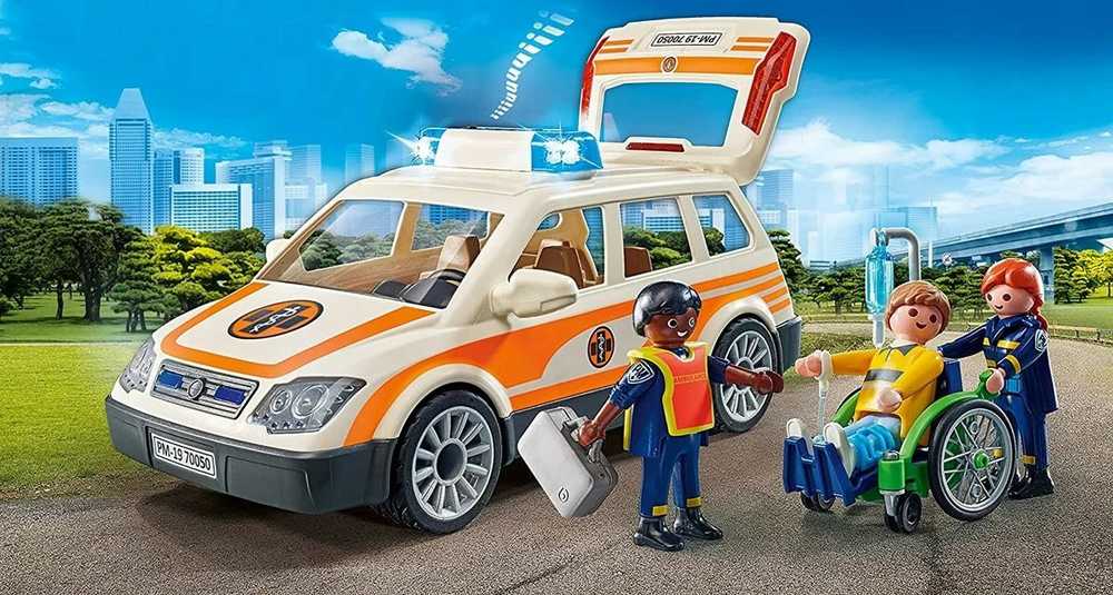 Playmobil City Life 71037 pirmosios pagalbos gydytojo automobilis