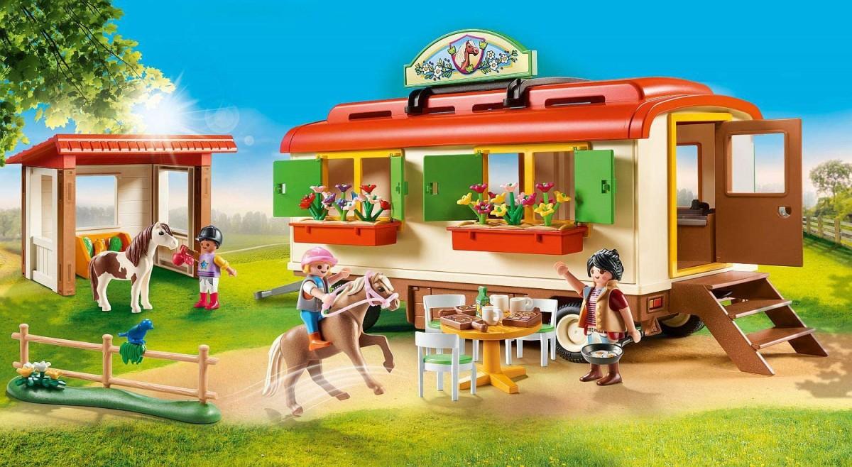 Playmobil Šalies ponys prieglauda su priekaba