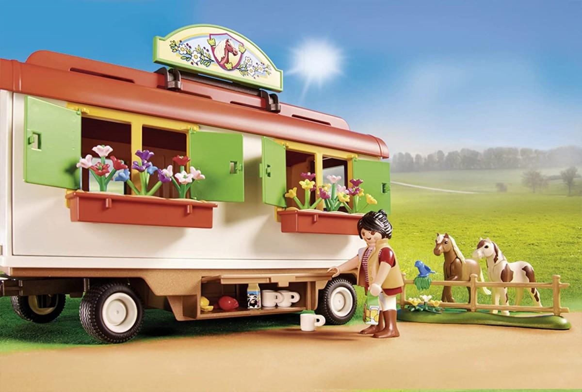 Playmobil Šalies ponys prieglauda su priekaba