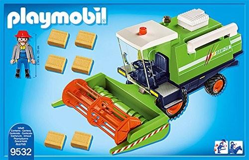 Žaislas - Playmobil 9532 Country Combine (Playmobil, kombainas, figūra, 6 šieno rulonai)