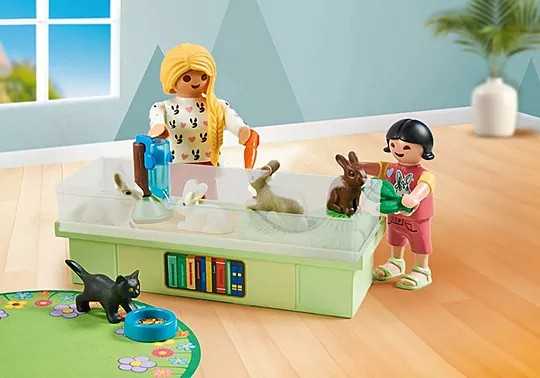 Playmobil Medinės kaladėlės mergaitėms su kiškučiais