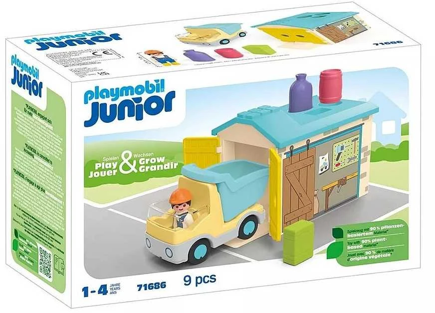 Playmobil - Junior Truck su garažu su rūšiavimo funkcija 71686