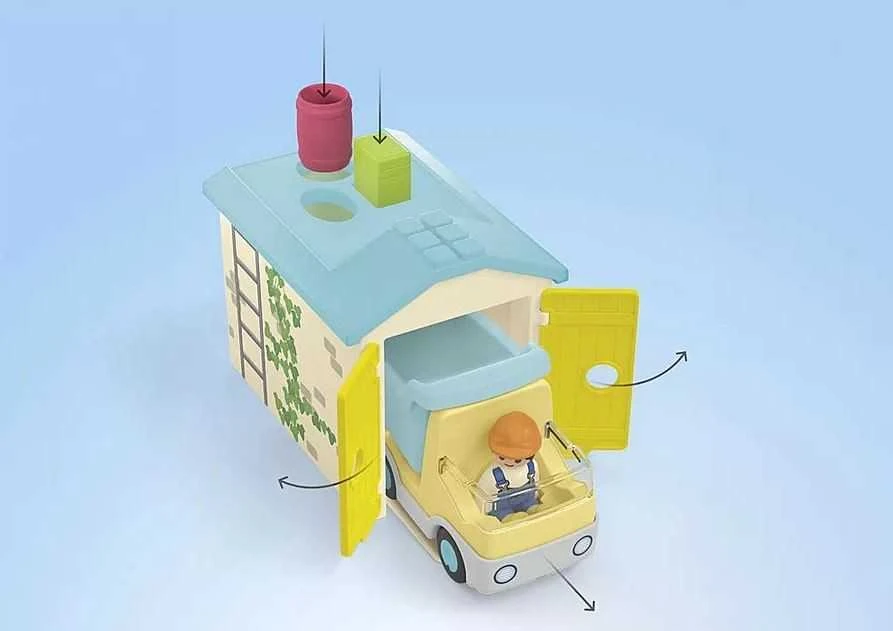 Playmobil - Junior Truck su garažu su rūšiavimo funkcija 71686