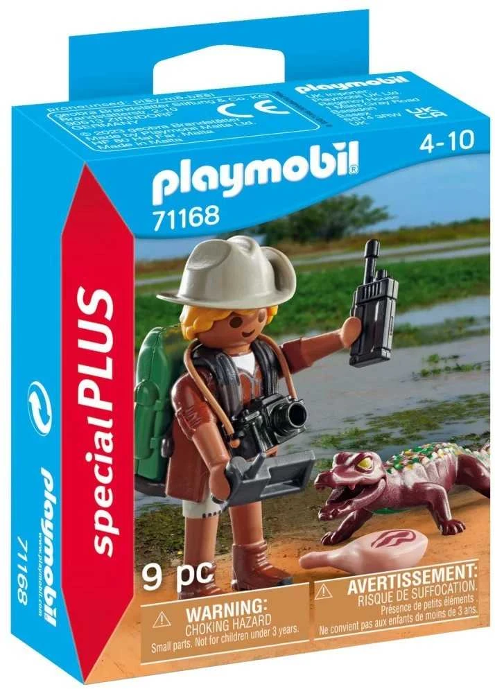PLAYMOBIL SPECIAL PLUS Tyrinėtojas su kaimanų jaunikliu 71168