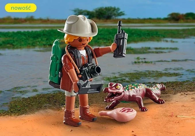 PLAYMOBIL SPECIAL PLUS Tyrinėtojas su kaimanų jaunikliu 71168