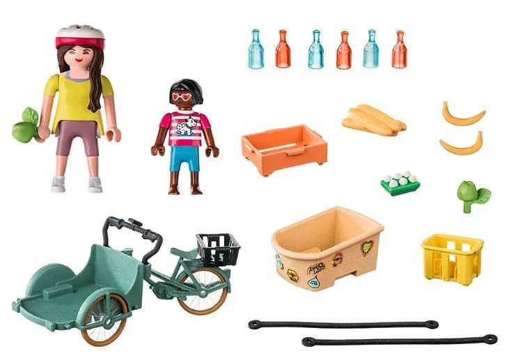 Playmobil Rinkinys su šalies figūrėlėmis 71306 krovininis dviratis