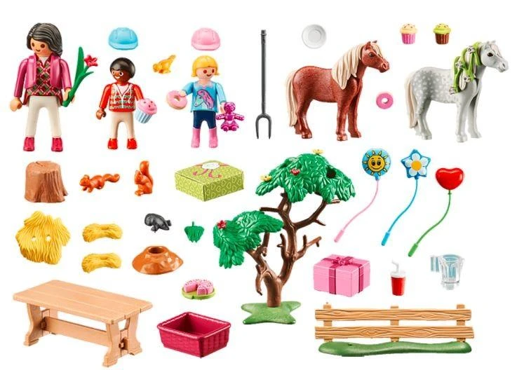 Playmobil Rinkinys su šalies figūrėlėmis 70997 Gimtadienis ponio žirgyne
