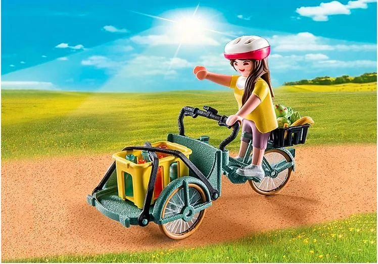 Playmobil Rinkinys su šalies figūrėlėmis 71306 krovininis dviratis